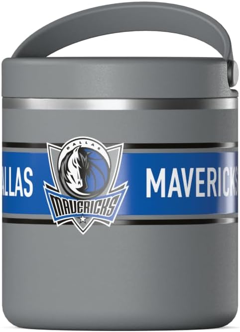 Hydrapeak x NBA Officially Licensed Dallas Mavericks 25oz Stainless Steel Vacuum Insulated Thermos Food Jar with Handle, Wide Mouth Leak-Proof Soup Thermos for Adults, 10 Hours Hot and 16 Hours Cold
