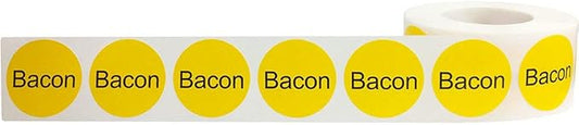 Bacon Deli Labels 1 Inch 500 Total Adhesive Labels