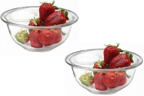 Pyrex Prepware 1-1/2-Quart Glass Mixing Bowl, Clear (Pack of 2) Made in the USA