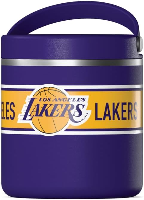 Hydrapeak x NBA Officially Licensed Los Angeles Lakers 25oz Stainless Steel Vacuum Insulated Thermos Food Jar with Handle, Wide Mouth Leak-Proof Soup Thermos for Adults, 10 Hours Hot and 16 Hours Cold