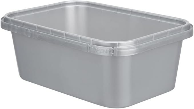 Restaurantware Futura 34.5 Ounce Meal Prep Containers With Lids 100 Tamper-Evident To Go Containers - Microwavable Disposable Silver Plastic Food Containers With Lids For Take Out or Lunches