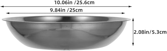 STOBAZA 2pcs Stainless Steel Food Scale Bowl Electronic Scale Tray Digital Scale Weighing Boat for Cooking Baking Kitchen Laboratory Supplies 25cm