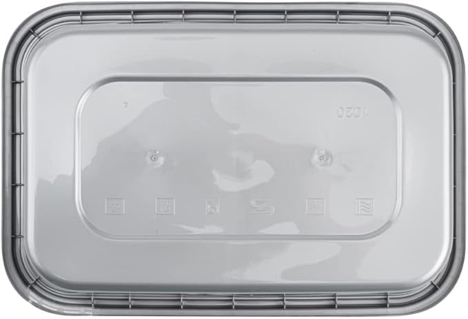 Restaurantware Futura 34.5 Ounce Meal Prep Containers With Lids 100 Tamper-Evident To Go Containers - Microwavable Disposable Silver Plastic Food Containers With Lids For Take Out or Lunches