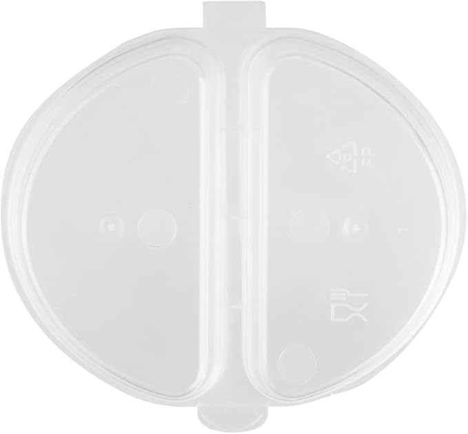 Restaurantware Futura 4 Ounce Snack Containers 100 Microwavable Sauce Containers - 2 Compartments Hinged Lid Clear Plastic Portion Cups For Condiments Or Dips