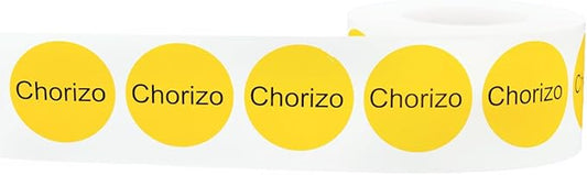 Yellow with Black Chorizo Circle Dot Adhesive Stickers, 1 Inch Round Labels, 500 Total Stickers