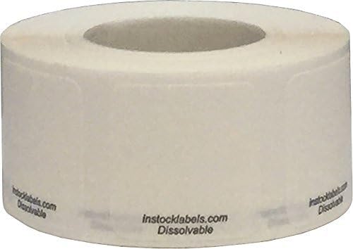 Dissolvable Food Storage Labels Blank Shelf Life for Food Rotation Prep 1 Inch Square 500 Adhesive Stickers