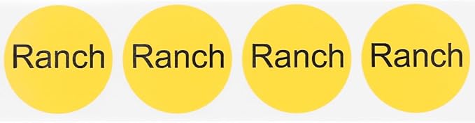 Ranch Deli Labels 1 Inch 500 Total Adhesive Labels