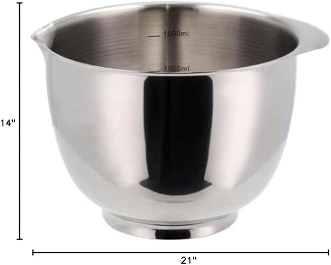 Precision Craft Mixing Bowl Set of 3 1.5L/2L/3L Elevate Your Culinary Experience Stylish Nesting Bowls for Effortless Cooking and Baking