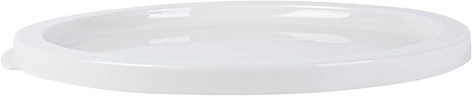 Restaurantware-LIDS ONLY: Met Lux Food Container Lids, 10 Round Lids For Storage Containers - Containers Sold Separately, With Pull-Corner Tab, White Plastic Lids, Dishwashable, Freezable