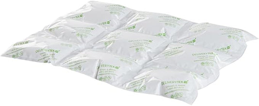 Restaurantware Delivery Tek 15.4 x 11.4 Inch Ice Sheets 10 Durable Cold Packs - Easy-To-Use Design Leakproof Plastic Shipping Ice Packs Reusable For Frozen Meat Vegetables or Beverages