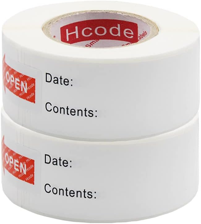 1 x 3'' Self-Adhesive Removable Freezer Food Storage Labels - Easy Clean Leaves No Residue - Meal Prep Labels Plastic Paper Sticker Perfect for Reusable Containers 2 Roll