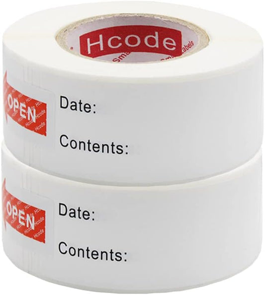 1 x 3'' Self-Adhesive Removable Freezer Food Storage Labels - Easy Clean Leaves No Residue - Meal Prep Labels Plastic Paper Sticker Perfect for Reusable Containers 2 Roll
