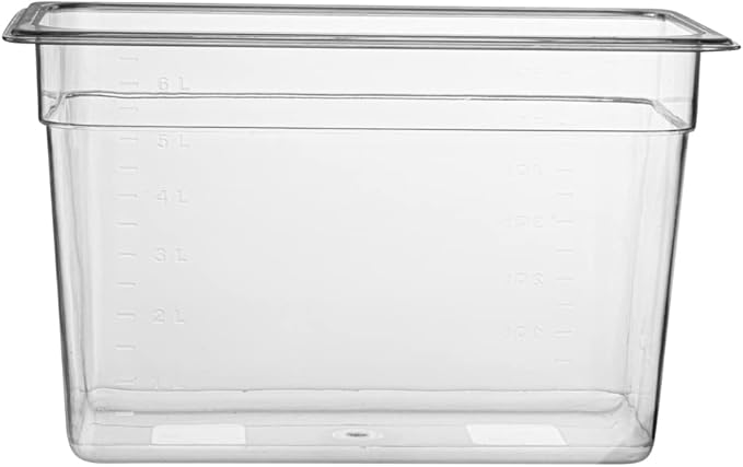 Restaurantware-1/3 Size Food Storage Containers, 10 8 Inch Deep Proofing Boxes - Rectangle, Graduated Measurements, Clear Plastic Food Grade Storage Containers, Dishwashable, Lids Sold Separately
