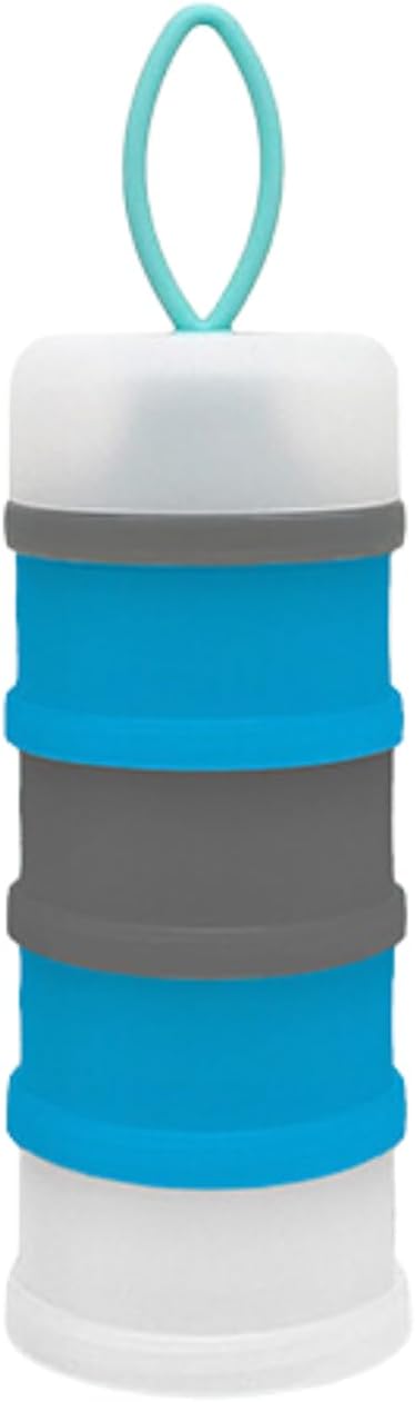 Portion Control Container Set, Stackable and Detachable, Leak-Proof, Ideal for Weight Control or Storing Food, Snacks or Protein Powders, Bariatric Friendly, 6 Pieces Total (Gray-Blue-White)