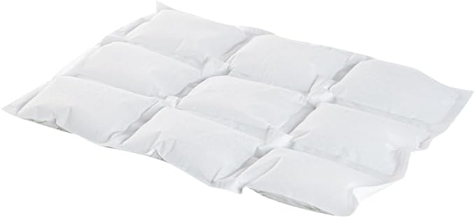 Restaurantware Delivery Tek 15.4 x 11.4 Inch Ice Sheets 10 Durable Cold Packs - Easy-To-Use Design Leakproof Plastic Shipping Ice Packs Reusable For Frozen Meat Vegetables or Beverages