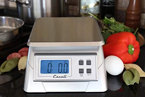 Escali Alimento 136DK Digital Kitchen Scale, Elite Food Measuring to The Gram with Removable Stainless Steel Platform and LCD Display, Baking and Cooking Made Simple