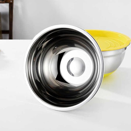 Chef Stainless Steel Mixing Bowls Set with Lids, Airtight Food Storage Bowls for Meal Prep and Baking