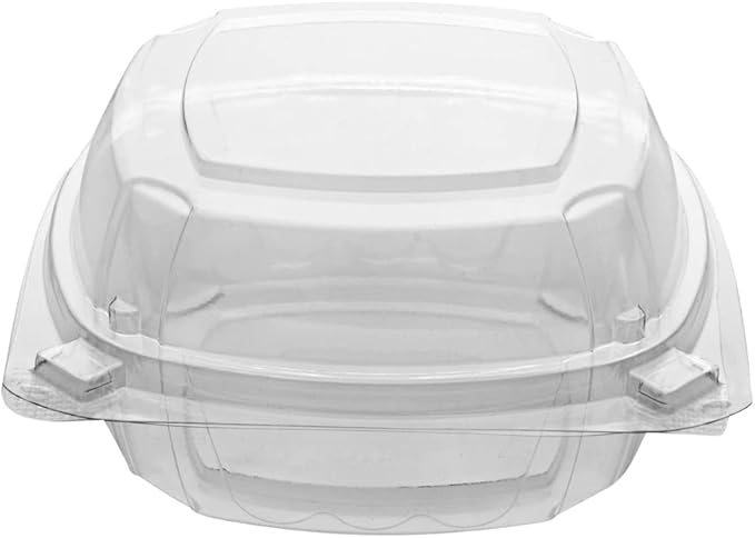 Restaurantware Thermo Tek 18.6 Ounce Clamshell Containers 100 Anti-Fog To Go Food Containers - Freezable Rectangle Clear Plastic Food Packaging Containers Disposable