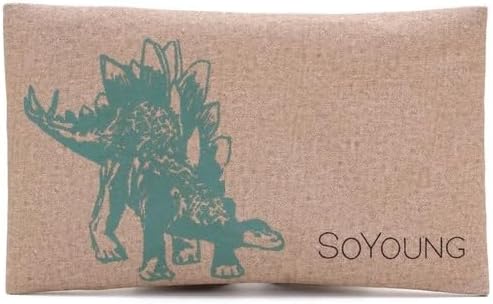 SoYoung Ice Pack - Reusable Soft Ice Pack for Lunch Boxes, Lunch Bags & Coolers, Aesthetic Design, Long Lasting, Lightweight, Condensation Free - Green Stegosaurus