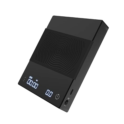 TIMEMORE Coffee Scale, 2021 New Version Black Mirror Basic Plus, Digital Espresso Coffee Scale Kitchen Scale with Auto Timing, 2000 Grams,Black Plus