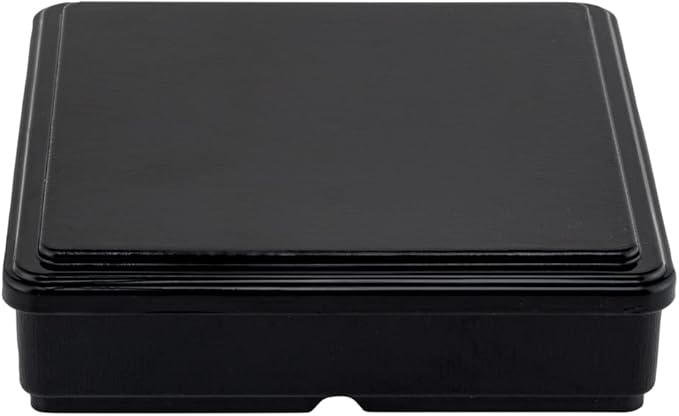 Restaurantware-8.3 x 2.2 Inch Compartment Lunch Container, 1 Japanese Style Adult Lunch Container - With 4 Compartments, Greaseproof, Black & Red Plastic Divided Lunch Box, For Hot & Cold Food