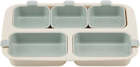 Nestique Silicone Plates for Baby & Toddlers, Divided Plates Design | Microwave & Dishwasher Safe, BPA Free Toddler Plates, Baby Food Tray | Baby Kids Plates, Vanilla Mint