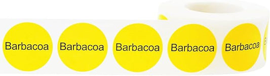 Barbacoa Deli Labels 1 Inch 500 Total Stickers