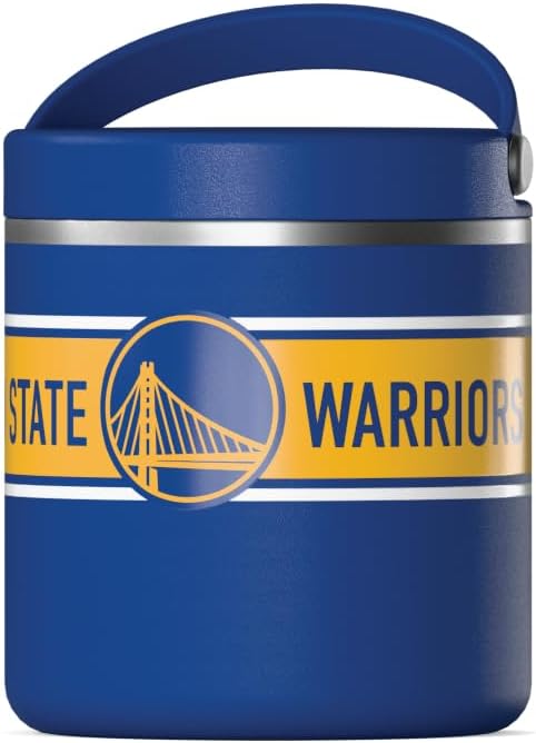 Hydrapeak x NBA Officially Licensed Golden State Warriors 25oz Stainless Steel Vacuum Insulated Thermos Food Jar with Handle, Wide Mouth Leak-Proof Soup Thermos for Adults, 10 Hours Hot, 16 Hours Cold