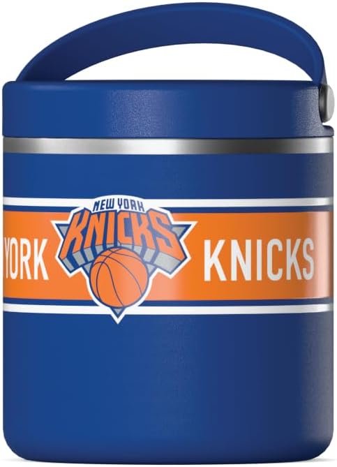 Hydrapeak x NBA Officially Licensed New York Knicks 25oz Stainless Steel Vacuum Insulated Thermos Food Jar with Handle, Wide Mouth Leak-Proof Soup Thermos for Adults, 10 Hours Hot and 16 Hours Cold