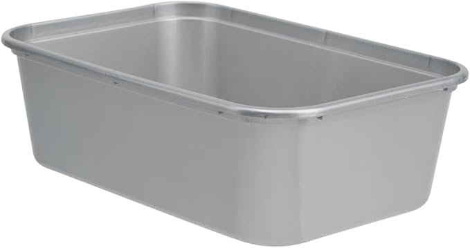 Restaurantware Futura 25 oz Rectangle Silver Plastic Take Out Container - with Clear Lid, Microwavable - 6 3/4" x 4 1/2" x 2 1/4" - 100 count box