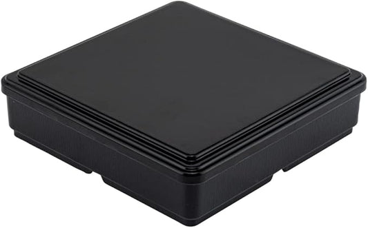 Restaurantware-8.3 x 2.2 Inch Compartment Lunch Container, 1 Japanese Style Adult Lunch Container - With 4 Compartments, Greaseproof, Black & Red Plastic Divided Lunch Box, For Hot & Cold Food