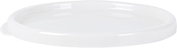 Restaurantware-LIDS ONLY: Met Lux Food Container Lids, 10 Round Lids For Storage Containers - Containers Sold Separately, With Pull-Corner Tab, White Plastic Lids, Dishwashable, Freezable