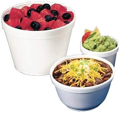 Mr Miracle 8 Ounce Foam Cup with Vented Lid in White. Hot and Cold Foods. For Ice Cream, Yogurt, Soup, Takeout, Carryout. Model MM-8SJ20/20JL (100, 4 Ounce)