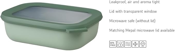 Mepal Multi Bowl cirqula Rectangular 500 ml-Vivid Blue, Porcelain, 17 oz