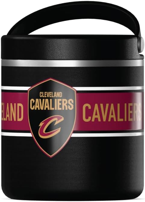 Hydrapeak x NBA Officially Licensed Cleveland Cavaliers 25oz Stainless Steel Vacuum Insulated Thermos Food Jar with Handle, Wide Mouth Leak-Proof Soup Thermos for Adults, 10 Hours Hot & 16 Hours Cold