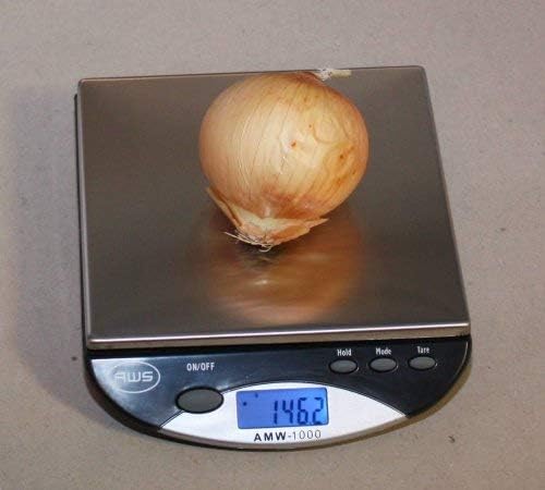 American Weigh Scales Bench Series Precision Digital Kitchen Weight Scale, Food Measuring Scale, 1kg x 0.1g, AMW-1000-BLK