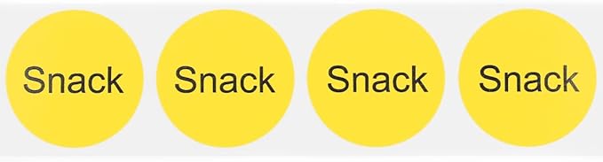 Snack Deli Labels 1 Inch 500 Total Adhesive Labels