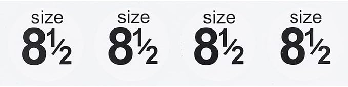 Shoe Size 8 1/2 White Stickers - 3/4 Inch Round, 500 Semi-Gloss Adhesive Labels Per Roll for Retail, Footwear Inventory, and Organization - Made in The USA