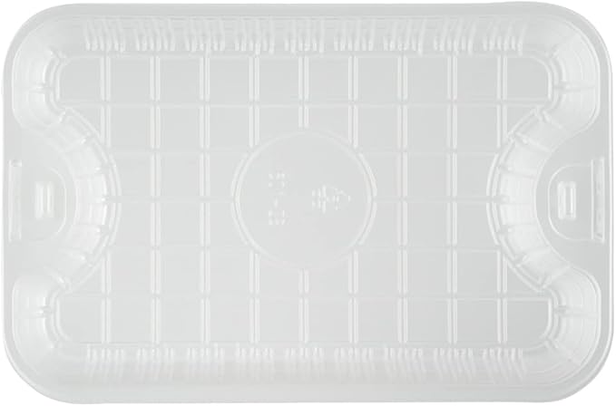 Restaurantware TRAYS ONLY: Futura 10 Ounce Trays For Meal Prep Containers 100 Microwavable Trays For 32 Or 37 Ounce Containers - Containers Sold Separately 1 Compartment White Plastic Food Trays
