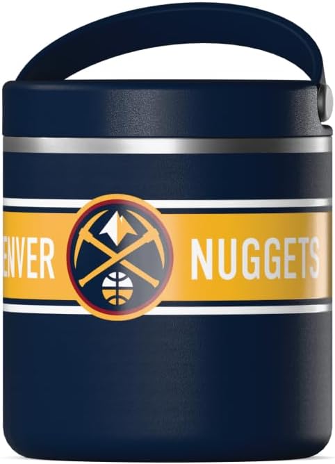 Hydrapeak x NBA Officially Licensed Denver Nuggets 25oz Stainless Steel Vacuum Insulated Thermos Food Jar with Handle, Wide Mouth Leak-Proof Soup Thermos for Adults, 10 Hours Hot and 16 Hours Cold