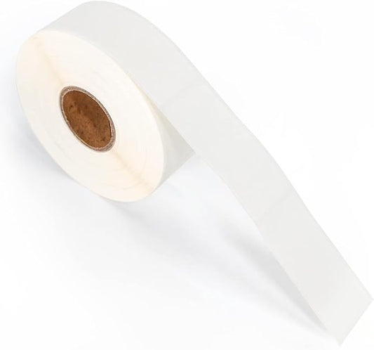 L LIKED Dissolvable Food Labels Stickers,Roll of 500 Labels,7/8"x 2"Adhesive Stickers(Blank White)