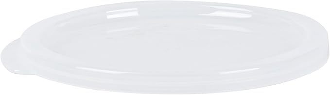 Restaurantware-LID ONLY: Met Lux Food Container Lid, 1 Round Lid For Storage Container - Containers Sold Separately, With Pull-Corner Tab, Translucent Plastic Lid, Dishwashable, Freezable