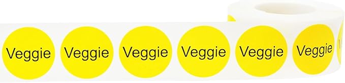 Veggie Deli Labels 1 Inch 500 Total Stickers