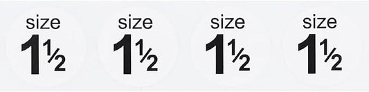Shoe Size 1 1/2 White Stickers - 3/4 Inch Round, 500 Semi-Gloss Adhesive Labels Per Roll for Retail, Footwear Inventory, and Organization - Made in The USA