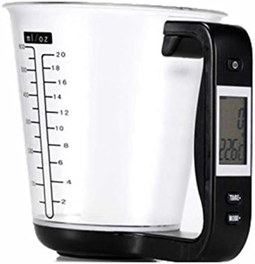 1Pcs Digital kitchen Electronic Measuring Cup Scale Household Jug Scales with LCD Display Temp Measurement 16x12.5x13.5cm (black)