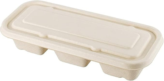 Restaurantware-LIDS ONLY: 9.1 Inch Disposable Lids, 100 Sustainable To Go Containers with Lids - Microwavable, Freezable, Bagasse Lid, Grease-Resistant, Containers Sold Separately