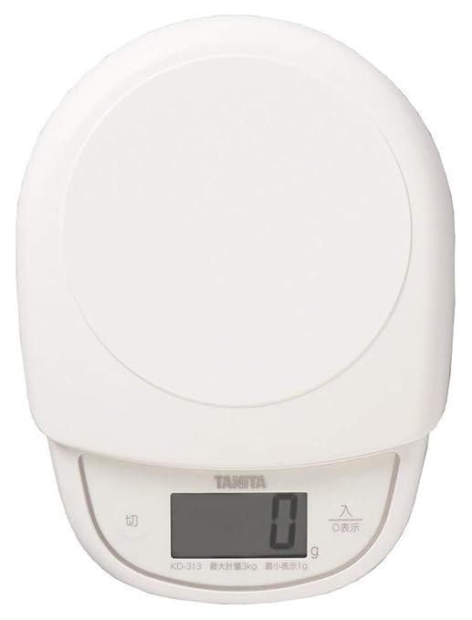 Tanita KD-313 IV Cooking Scale, Kitchen Scale, Cooking, Made in Japan, Digital, 6.6 lbs (3 kg), 0.4 oz (1 g) Unit, Ivory