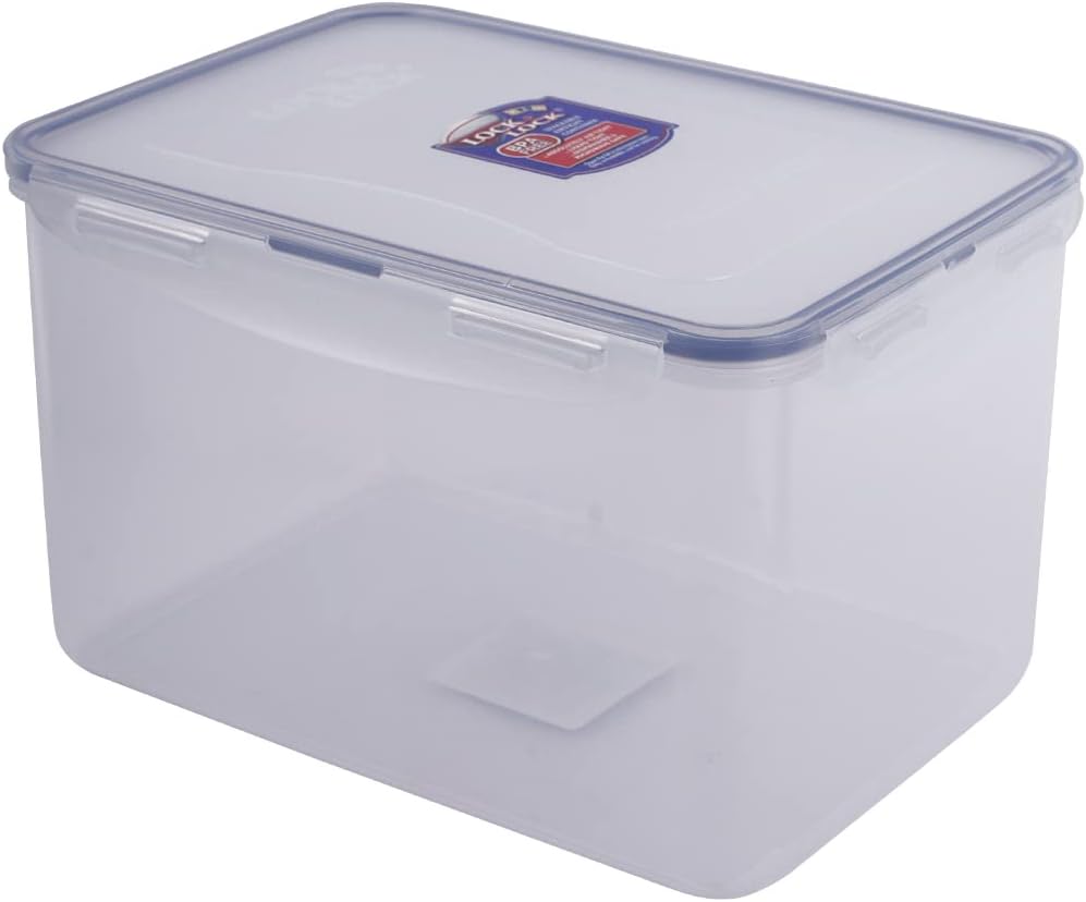 LocknLock Easy Essentials Airtight Rectangular Tall Food Storage Container 152 oz / 18.8 Cup, Clear