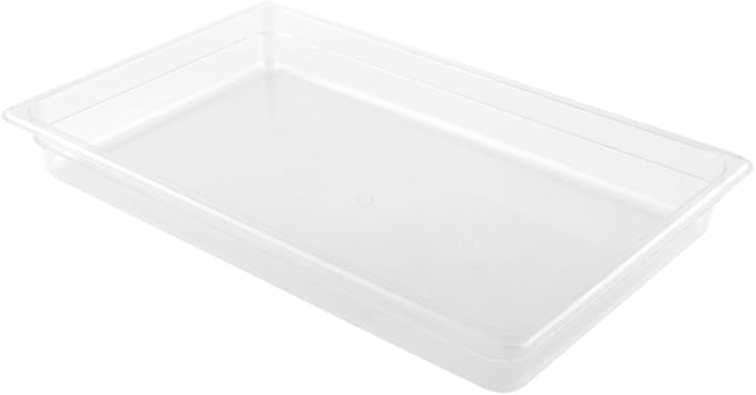 Restaurantware-2.5 Inch Deep Food Pans, 1 Full Size Commercial Food Storage Container - Freezable, Break-Resistant, Clear Plastic Cold Pans, Dishwashable, For Kitchens, Restaurants, Or Cafeterias
