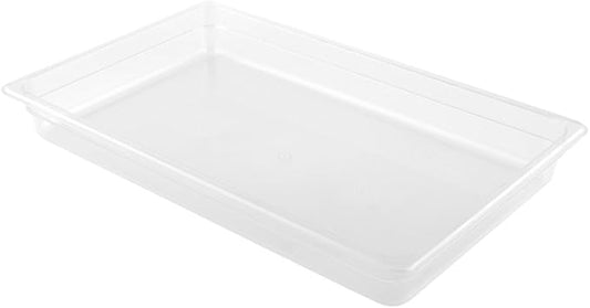 Restaurantware-2.5 Inch Deep Food Pans, 1 Full Size Commercial Food Storage Container - Freezable, Break-Resistant, Clear Plastic Cold Pans, Dishwashable, For Kitchens, Restaurants, Or Cafeterias